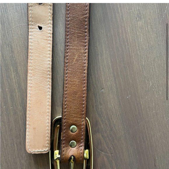 Brave Italian Leather Gold & Black Studded Belt M/32 - New - Picture 4 of 6